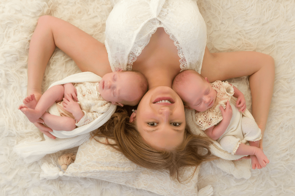 mother with twins